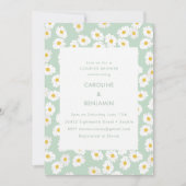 Spring Pastel Sage Groene Daisies Koppels Douche Kaart (Voorkant)