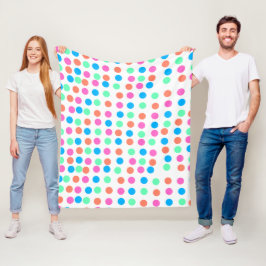 Spring Pastel Spots Fleece Deken