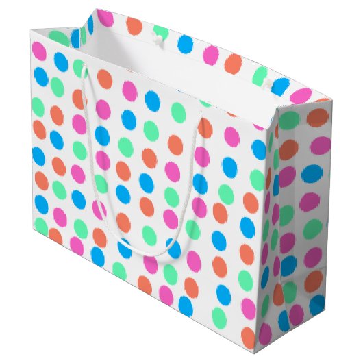 Spring Pastel Spots Groot Cadeauzakje (Achterkant Gekanteld)