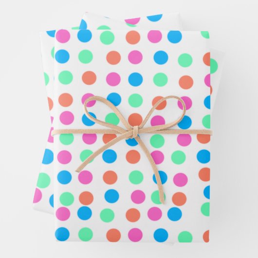Spring Pastel Spots Inpakpapier Vel (In situ)