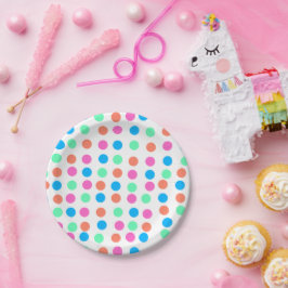 Spring Pastel Spots Papieren Bordje