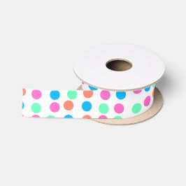 Spring Pastel Spots Satijnen Lint