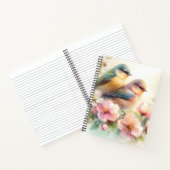 Spring Pastel Sweet Love Birds Blossoms Flowers Notitieboek (Binnen)