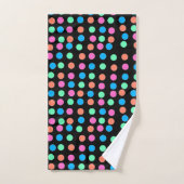 Spring Pastel vlekken op zwart Bad Handdoek (Handdoek)