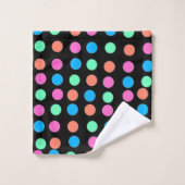 Spring Pastel vlekken op zwart Bad Handdoek (Wasdoekje)