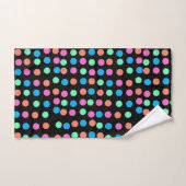 Spring Pastel vlekken op zwart Bad Handdoek (Handdoek)