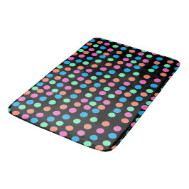 Spring Pastel vlekken op zwart Badmat