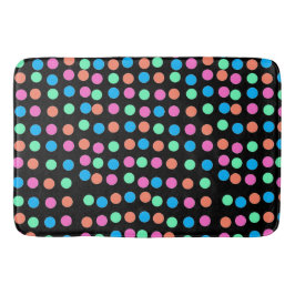 Spring Pastel vlekken op zwart Badmat