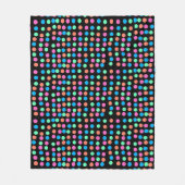 Spring Pastel vlekken op zwart Fleece Deken (Voorkant)