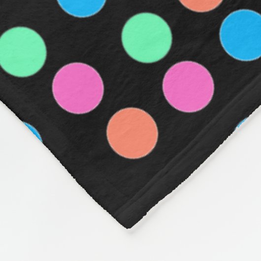 Spring Pastel vlekken op zwart Fleece Deken (Hoek)