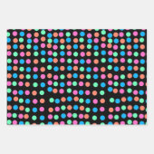 Spring Pastel vlekken op zwart Inpakpapier Vel (Voorkant)