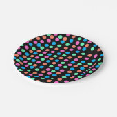 Spring Pastel vlekken op zwart Papieren Bordje (Gekanteld)