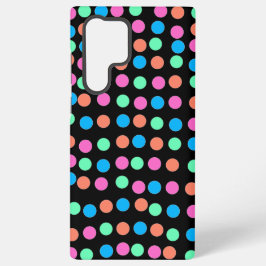 Spring Pastel vlekken op zwart Samsung Galaxy Hoesje