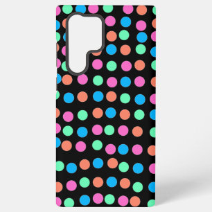 Spring Pastel vlekken op zwart Samsung Galaxy Hoesje