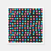 Spring Pastel vlekken op zwart Servet (Voorkant)