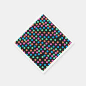 Spring Pastel vlekken op zwart Servet (Hoek)