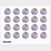 Spring Pastel Vlinders Verjaardagsfeestje Favor Ronde Sticker (Vel)