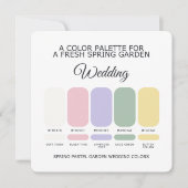 Spring Pastel Wedding Color Palette Card Kaart (Voorkant)