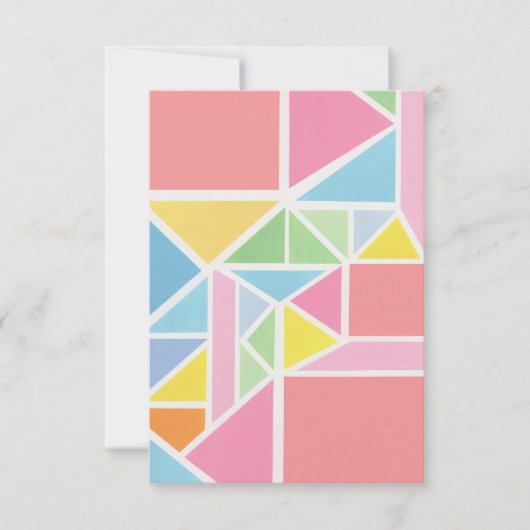 Spring Pastels Geometrische Print Kaart (Voorkant)