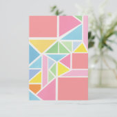 Spring Pastels Geometrische Print Kaart (Staand voorkant)