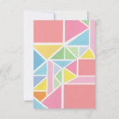 Spring Pastels Geometrische Print Kaart (Achterkant)