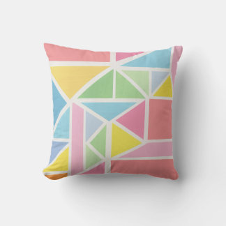 Spring Pastels geometrische print Kussen