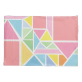 Spring Pastels geometrische print Kussensloop (Achterkant)