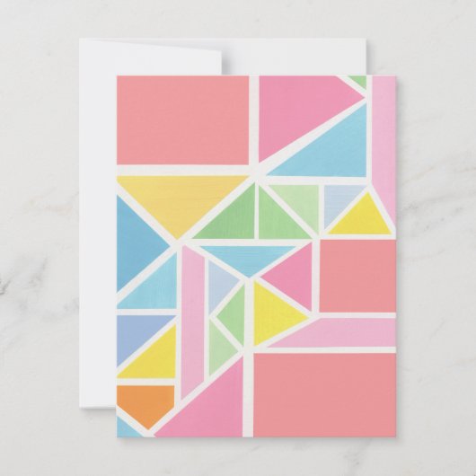 Spring Pastels geometrische print Notitiekaartje (Voorkant)