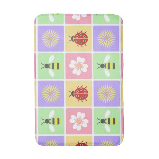Spring Patches Bath Mat (Voorkant Verticaal)