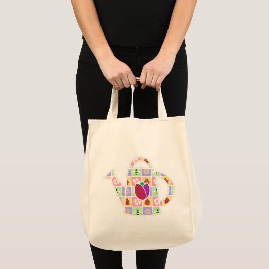 Spring Patches Canvas tas (Voorkant (product))