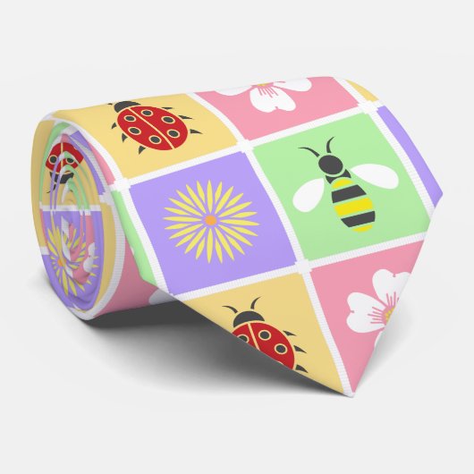 Spring Patches Mannen Stropdas (Opgerold)