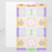 Spring Patches Stationery Briefpapier (Voorkant / Achterkant)