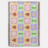 Spring Patches Throw Blanket Deken (Voorkant Verticaal)