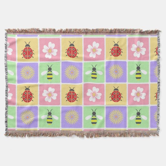 Spring Patches Throw Blanket Deken (Voorkant)