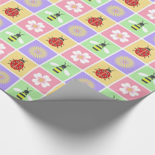 Spring Patches Verpakpapier Cadeaupapier (Hoek)