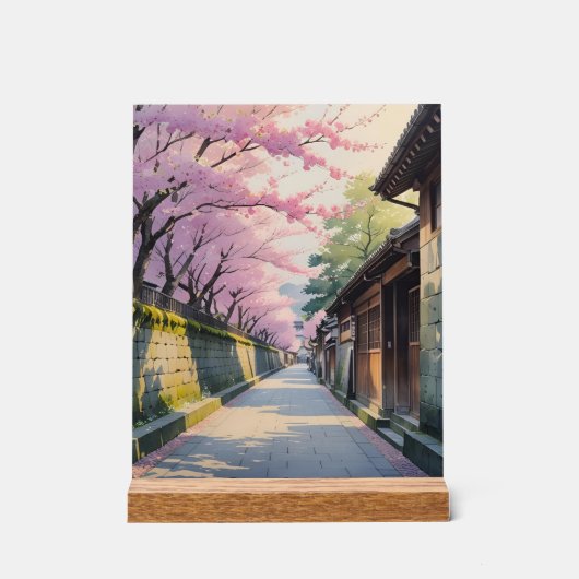 Spring Pathways of Kyoto Acryl Bord (Voorkant)
