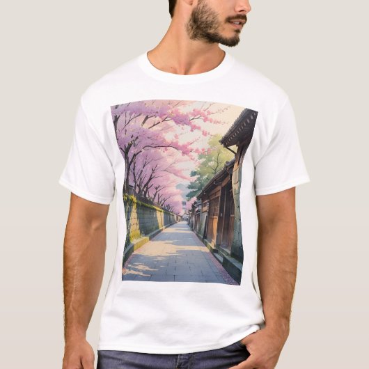 Spring Pathways of Kyoto T-shirt (Voorkant)