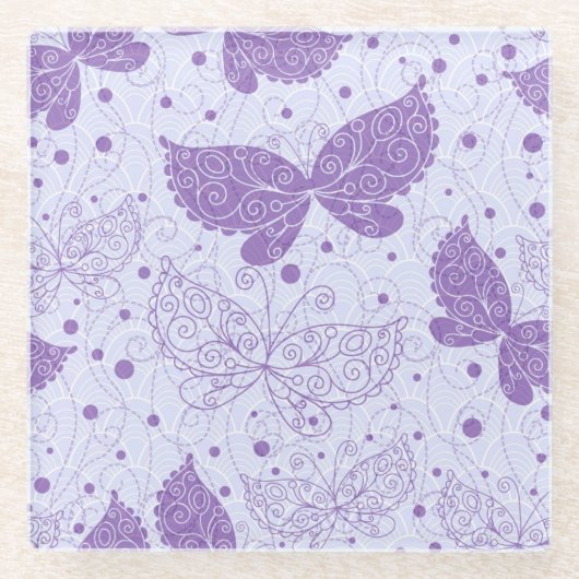 Spring Pattern Glazen Onderzetter (Voorkant)