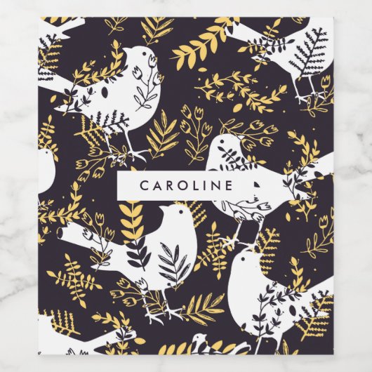 Spring Pattern Wijn Etiket (Enkel label)