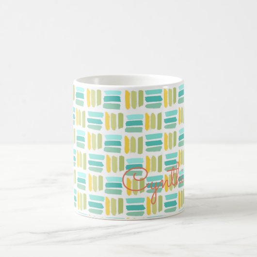 Spring Pattern Zomer Kleurrijke NAAM Artisan Fun Koffiemok (Center)