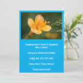 Spring Pea Partiridge Flower Wedding Kaart (Staand voorkant)