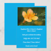 Spring Pea Partiridge Flower Wedding Kaart (Voorkant / Achterkant)