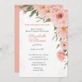 Spring Peach Floral Vrijgezellenfeest Kaart (Voorkant / Achterkant)