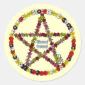 Spring Pentical Ronde Sticker (Voorkant)