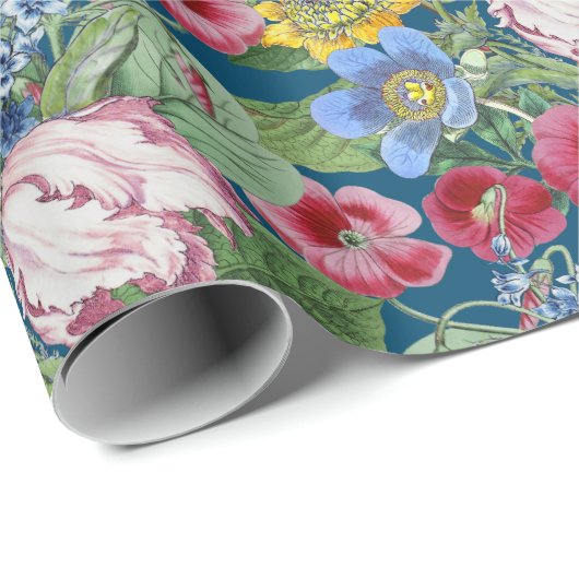 Spring Peonies Tulips Flowers Garden Cadeaupapier (Rol Hoek)