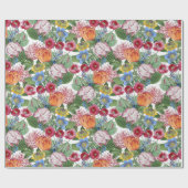 Spring Peonies Tulips Flowers Garden Cadeaupapier (Vlak)