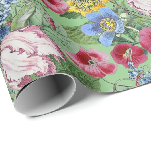 Spring Peonies Tulips Flowers Garden Cadeaupapier (Rol Hoek)