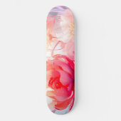Spring Peony Bloom Garden Watercolor Persoonlijk Skateboard (Voorkant)