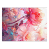 Spring Peony Bloom Garden Watercolor Tafelkleed (Voorkant (Horizontaal))