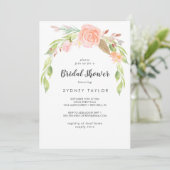 Spring Peony Bridal Shower Kaart (Staand voorkant)